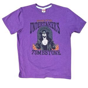 WWE The Undertaker’s Tombstone Homage Purple Tee Shirt Men’s Medium